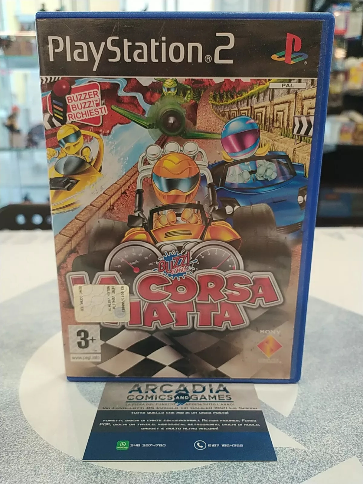 Buzz! Junior La Corsa Matta PlayStation 2 PS2 Buone Condizioni.